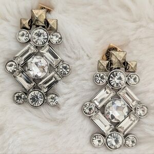NEW White House Black Market Crystal Statement Earrings for Wedding/Holiday/Gift
